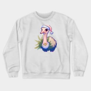 Cute Ostrich Drawing Crewneck Sweatshirt